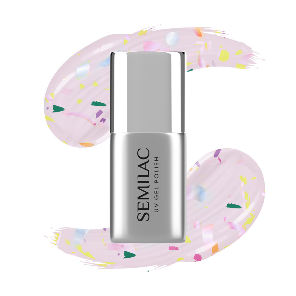 SEMILAC T27 Top Coat Matt Violet Galaxy 7 ml