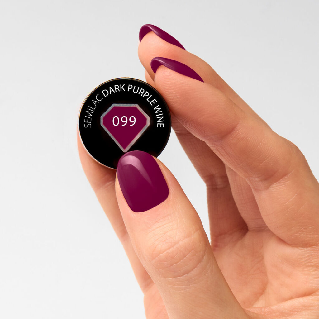 Semilac 099 Dark Purple Wine 7 ml - Imagen 2