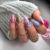 12 Decoraciones Semilac Foil Rose Gold Marble