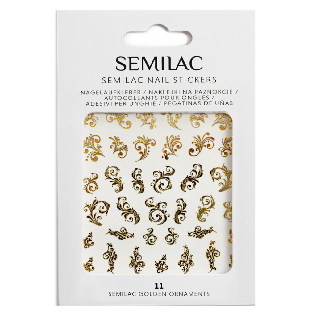 Pegatinas Semilac 11 Nail Stickers Golden Ornaments
