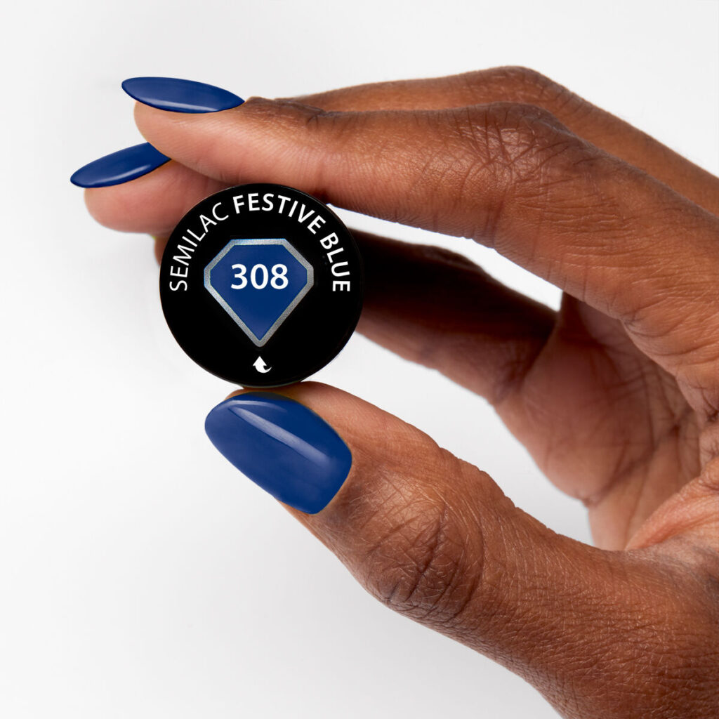 Semilac 308 Festive Blue 7 ml - Imagen 2
