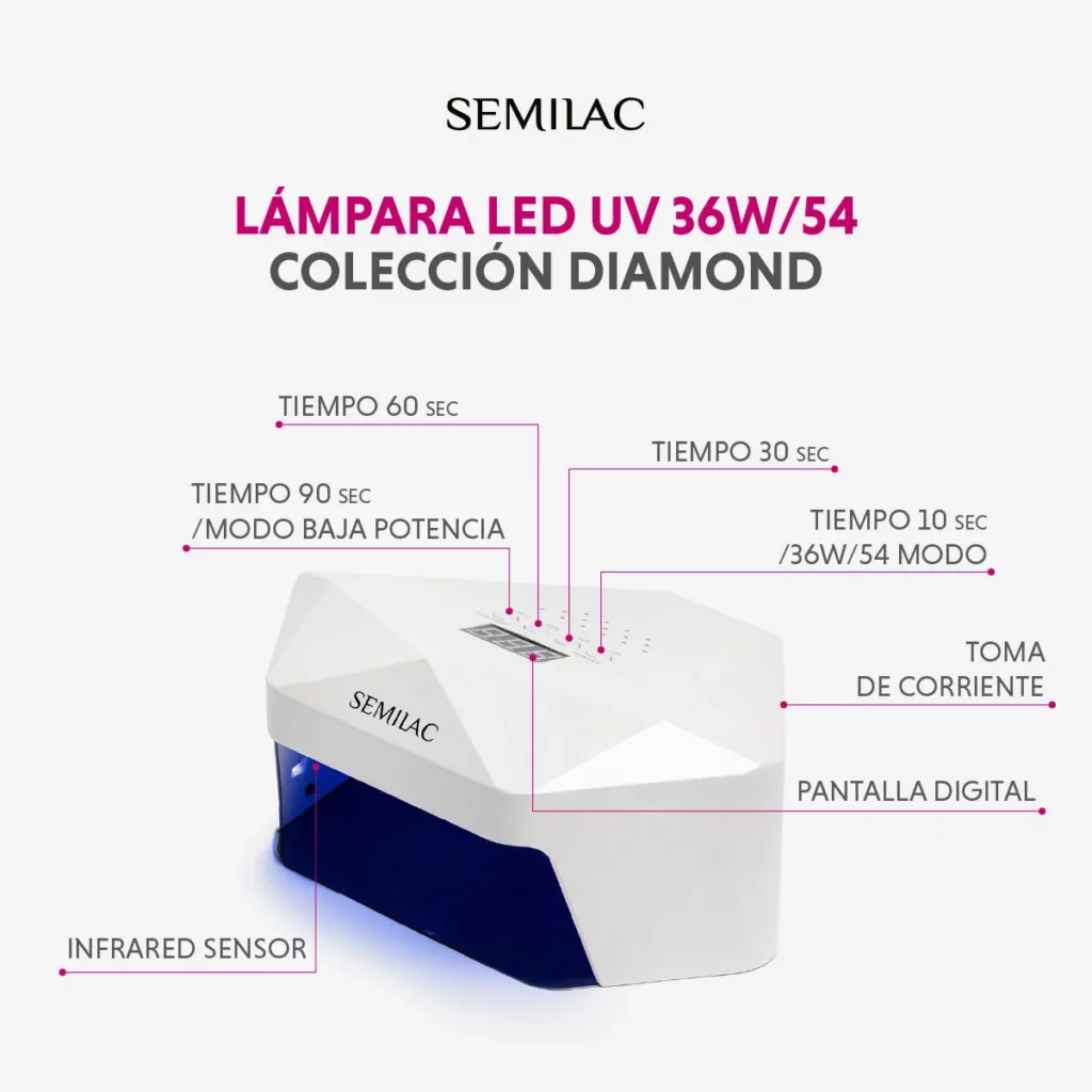 Lámpara UV LED 36W/54W Diamond Collection Semilac - Imagen 2
