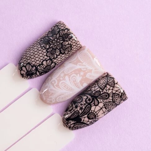 24 Semilac Transfer Foil Black Lace - Imagen 5