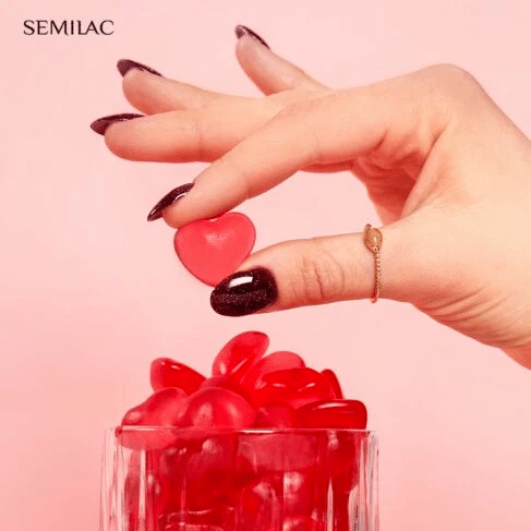 Semilac 393 Sparkling Black Cherry 7 ml - Imagen 3