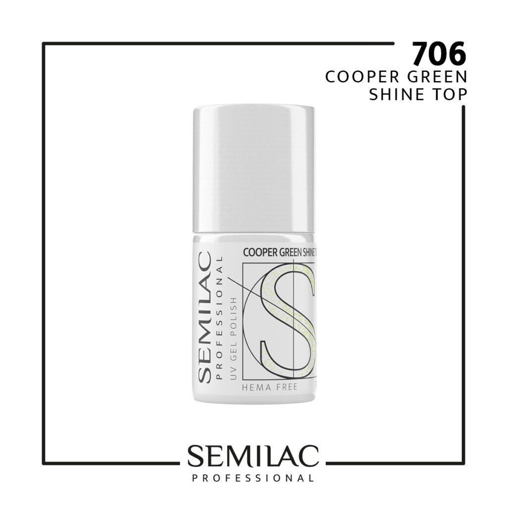 Semilac Professional Cooper Green Shine Top 11 ml
