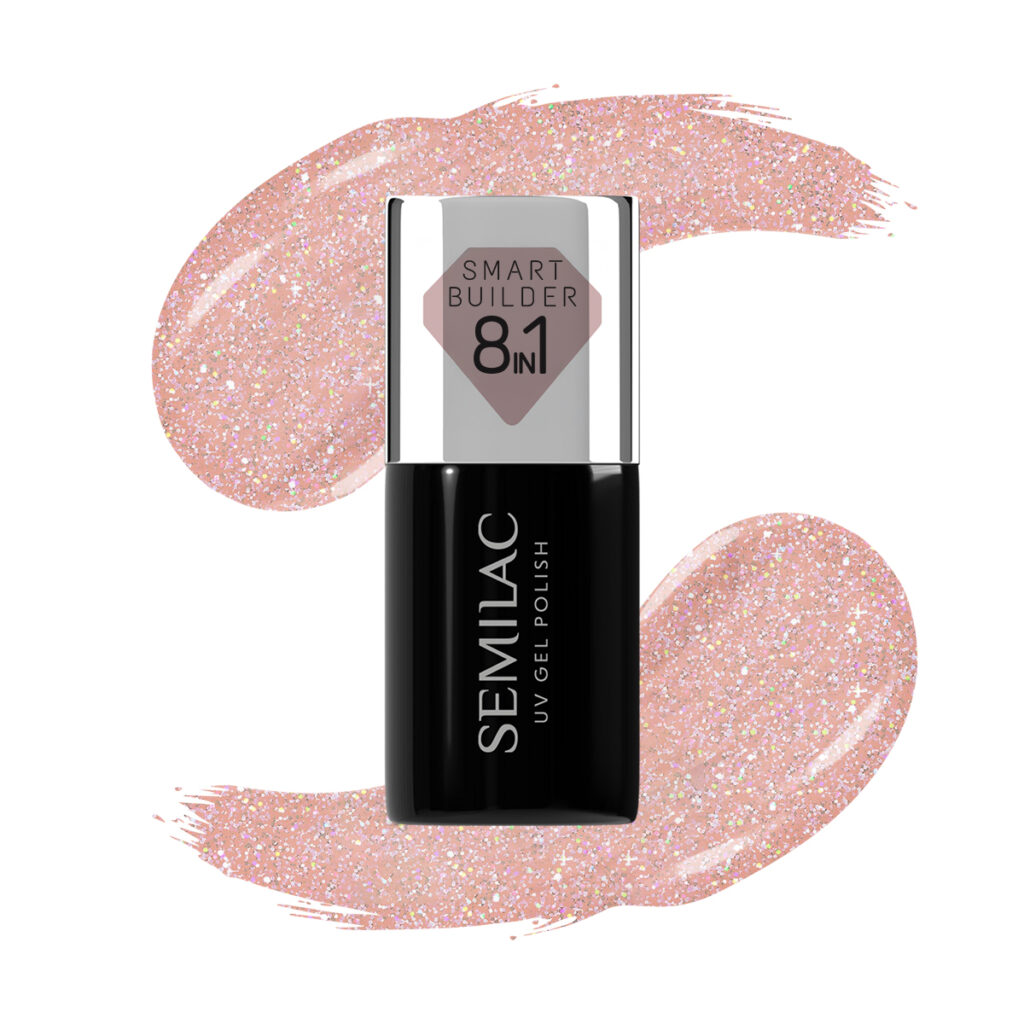 804 Semilac SMART BUILDER GLITTER SOFT BEIGE 7 ML