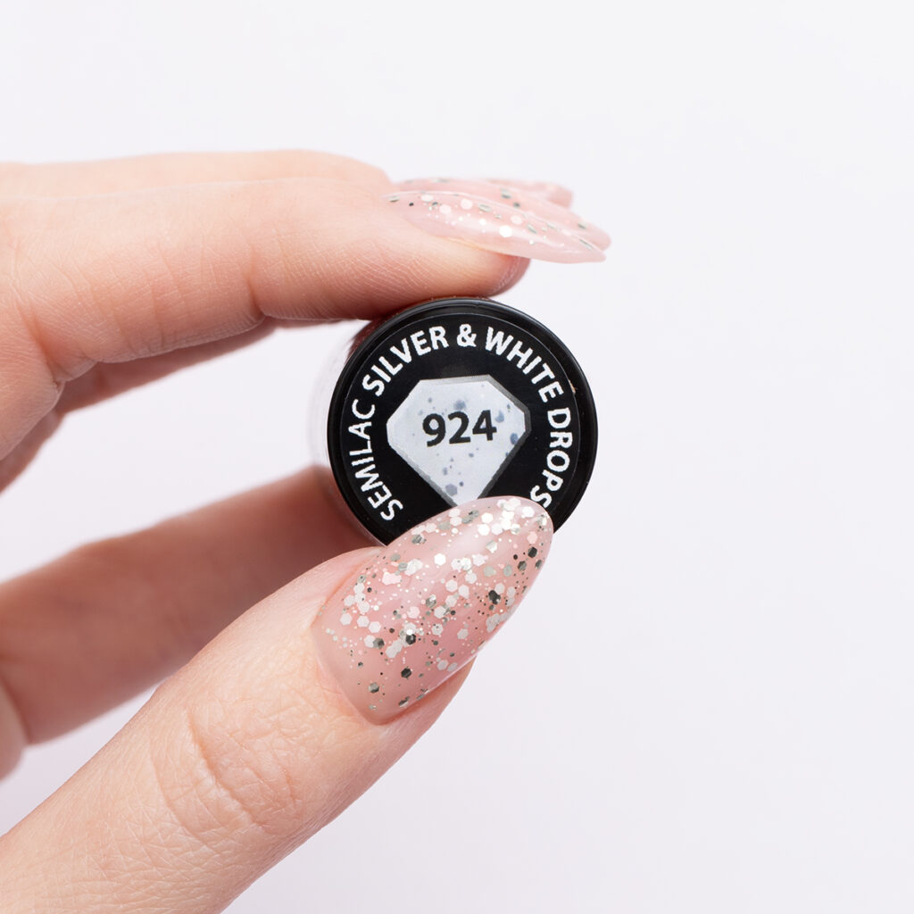 SEMILAC 924 Silver & White Drops 7 ml - Imagen 2
