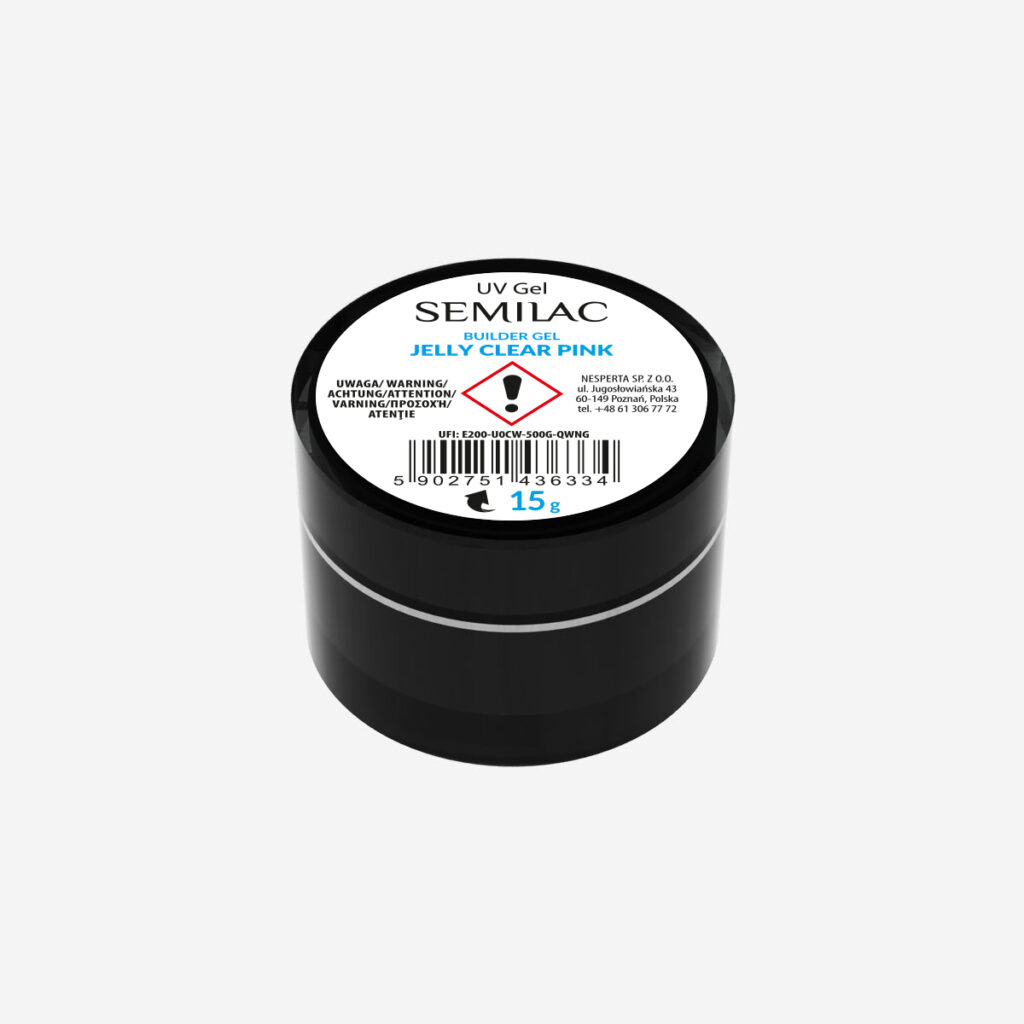Semilac Builder Jelly Gel Clear Pink 15 g
