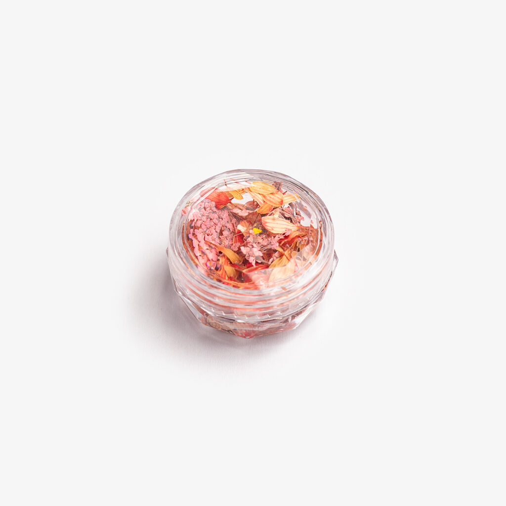 Semilac Flower Flakes Coral Blossom