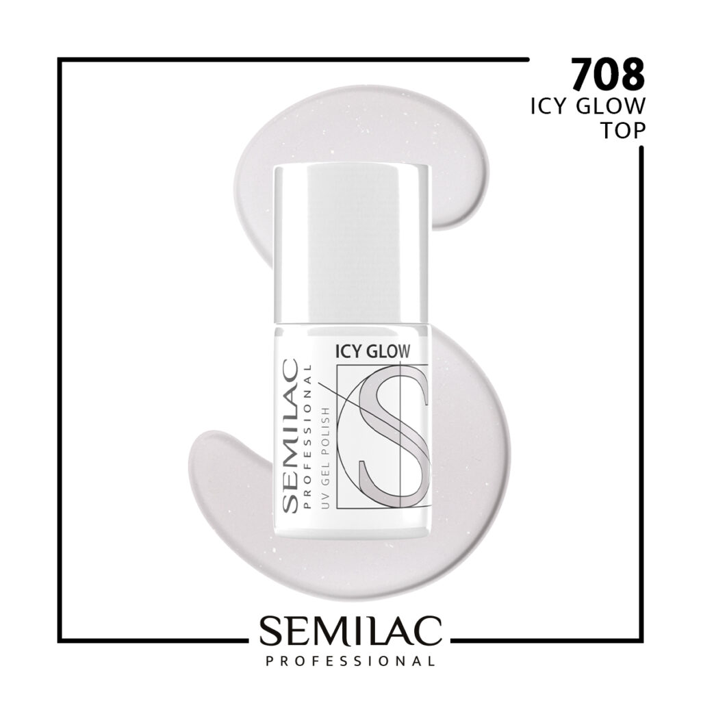 Semilac Professional Top No Wipe Icy Glow 7ml