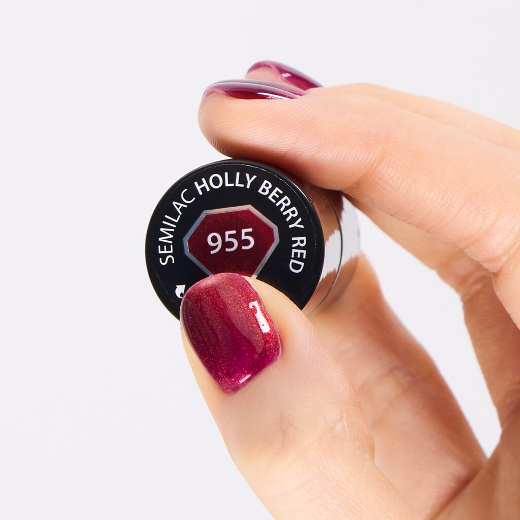 SEMILAC 955 Holly Berry Red 7 ml - Imagen 2